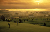 Playing+Golf+at+Sunset