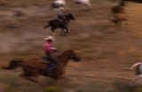 Cowboy+Lassoing+Horse