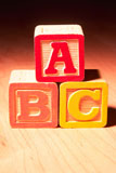 Blocks+spelling+out+A-B-C