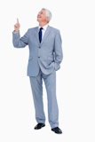 Businessman,pointing,up
