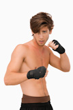 Martial arts fighter ready to fight