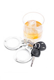 Whiskey on the rocks and car key