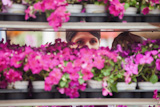 Woman buying a plant