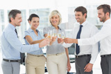 The business team can be burned beautifully brown with office champagne.