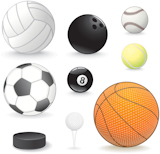 Vector+Sport+balls+collection