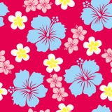 seamless hibiscus pattern