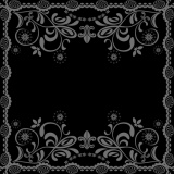 Abstract black floral background