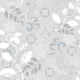 Seamless Gray Leaf Pattern