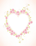 classical rose heart background