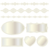 set of white pearl