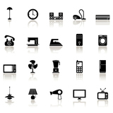 Electrical appliances icons set
