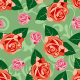 Seamless rose pattern