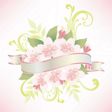 ribbon with spring flower