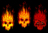 Burning+skulls+for+tattoo+or+mascot+design
