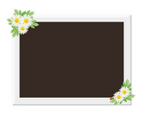 picture frame with daisies