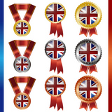 united kingdom union jack medal set