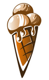 Cone+of+chocolate+ice+cream+for+fast+food+design