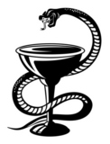 Medicine+symbol+-+snake+on+cup+in+retro+style