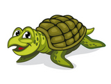Green+smiling+turtle+reptile+in+cartoon+style