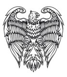 Powerful+eagle+or+griffin+in+heraldic+style
