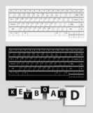 White+and+black+computer+keys.+Vector+set+illustration