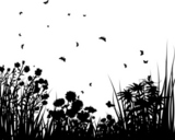Vector+grass+silhouettes+background.+All+objects+are+separated.