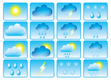 Symbols+for+the+indication+of+weather.+Vector+illustration.