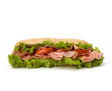 Big+appetizing++fast+food+baguette+sandwich+with+lettuce%2C+tomato%2C+smoked+ham+and+cheese+isolated+on+white+background.+Junk+food+subway.