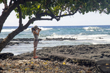 Milolii Beach Park and Women Photographer,Hawaii