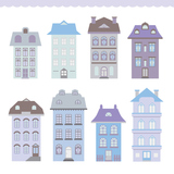 vector illustration set of apartments