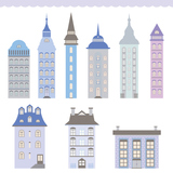 vector illustration set of apartments