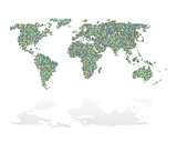 vector illustration of world map