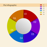 Abstract colorful info pie-chart.