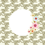The japanese style background with flowers.